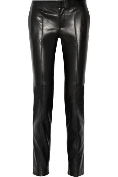 gucci midrise brown leather pants|gucci trousers for men.